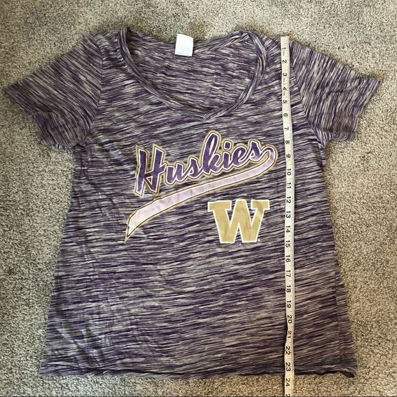 CREATIVE APPAREL UW Washington Huskies V Neck Marled T-Shirt Size XL - Picture 9 of 15